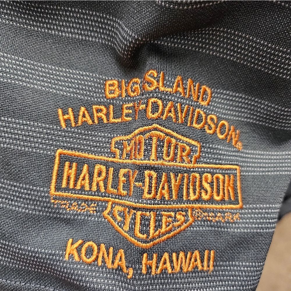 Harley Davidson Short Sleeve Kona HI Collared Polo Shirt Large - Picture 5 of 10